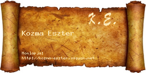 Kozma Eszter névjegykártya
