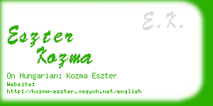eszter kozma business card